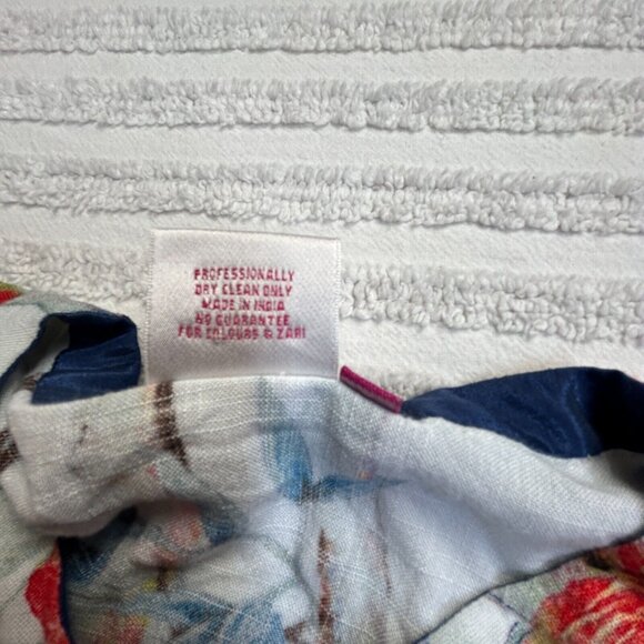 Neeru Kumar Women Multicolor Floral Print Hi-Low Shirt Dress Medium Short Sleeve - Picture 4 of 10